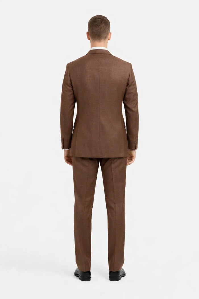 Mens Stacy Adams Suit - Stacy Adams Suit Men's Sharkskin Suit - Two Button Vested in Cognac