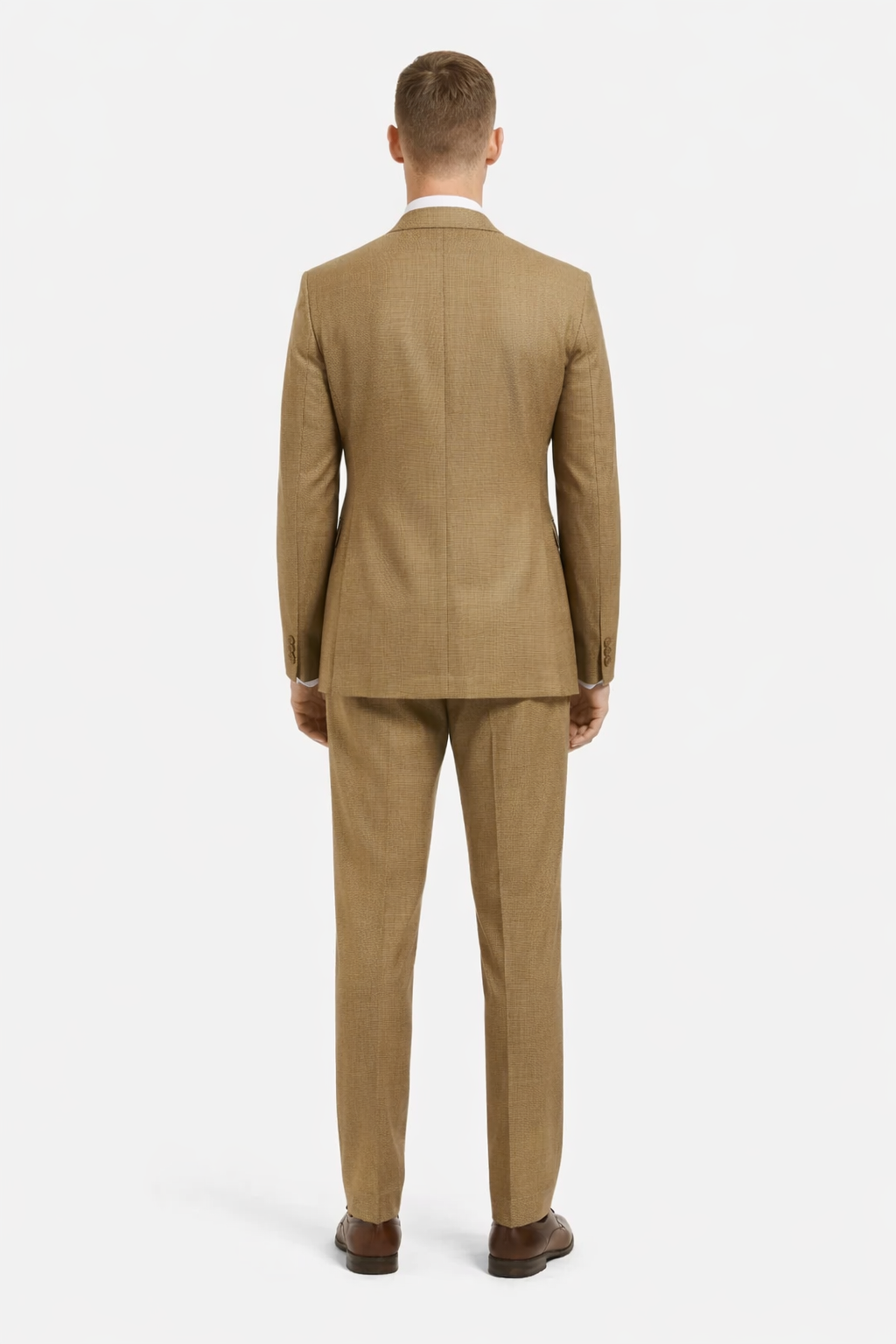 Mens Stacy Adams Suit - Stacy Adams Suit Men's Sharkskin Suit - Two Button Vested in Light Mustard