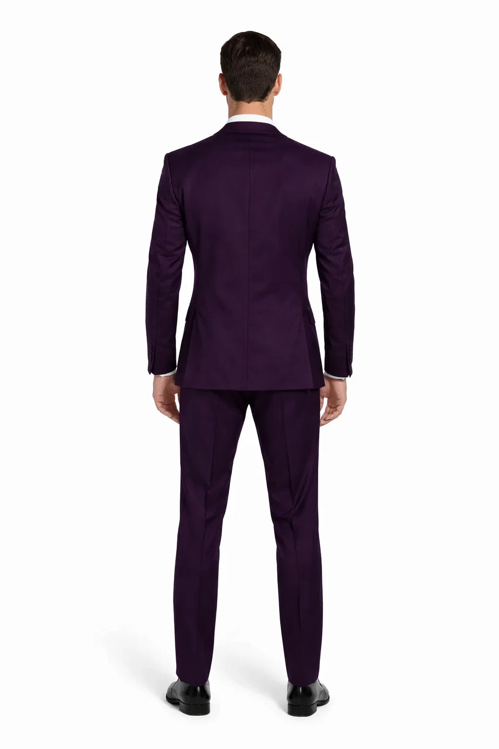 Mens Stacy Adams Suits - Designer Suit - 3 Piece Suit - Vested Suit - Flat Front Pant- Modern Fit Suits Eggplant Suit