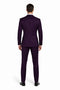 Mens Stacy Adams Suits - Designer Suit - 3 Piece Suit - Vested Suit - Flat Front Pant- Modern Fit Suits Eggplant Suit