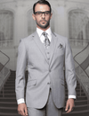 Mens Suits Regular Fit - Wool Suit - Pleated Grey Suit $199 - AlbertoNardoniStore