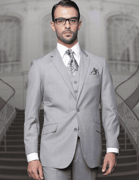 Mens Suits Regular Fit - Wool Suit - Pleated Grey Suit $199 - AlbertoNardoniStore