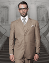 Mens Suits Regular Fit - Wool Suit - Pleated Pants Bronze Suit $199 - AlbertoNardoniStore