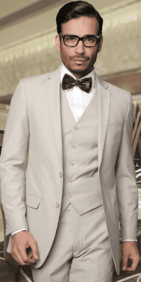 Mens Tan Groomsmen Tuxedos - AlbertoNardoniStore