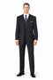 Mens Three Button Suits -  Navy Blue Pinstripe Three-Piece Suit - Classic Business and Formal Wear with Tailored Fit