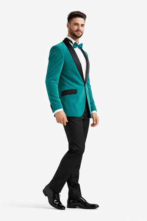Mens Turquoise Blazer - Turquoise Suit Jacket