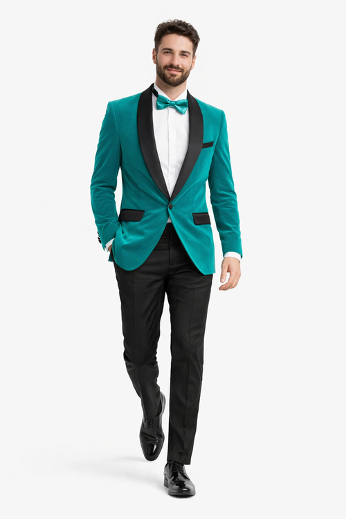 Mens Turquoise Blazer - Turquoise Suit Jacket