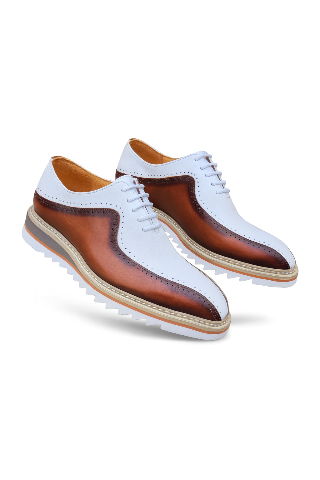 Two-Tone Burnished Brogue Oxford