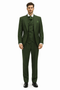 Mens Urban Suits - 100% Wool Suit - Single Button Double Breasted Vest Pleated Pants