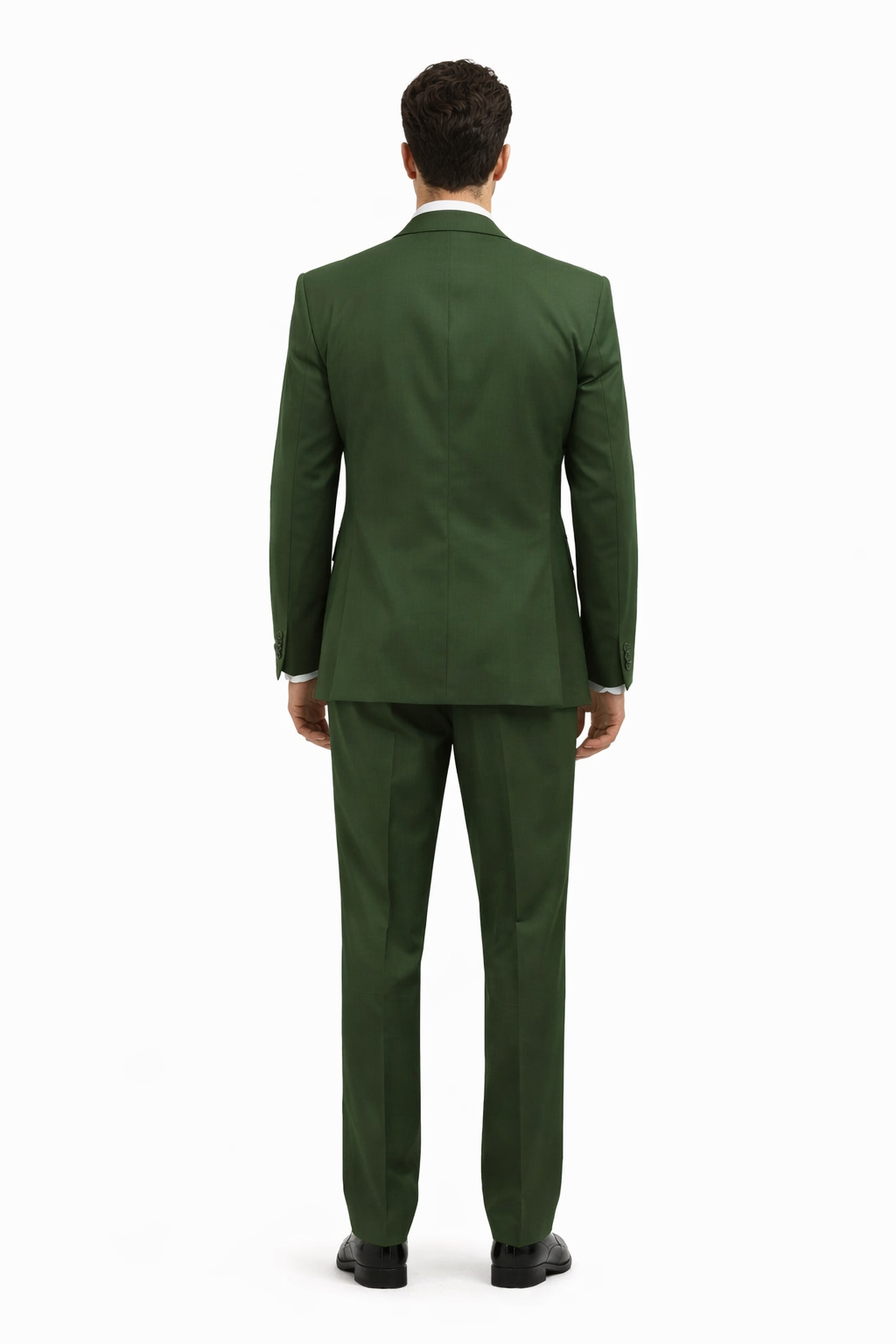 Mens Urban Suits - 100% Wool Suit - Single Button Double Breasted Vest Pleated Pants