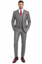 Mens Urban Suits - 100% Wool Suit - Single Button Double Breasted Vest Pleated Pants