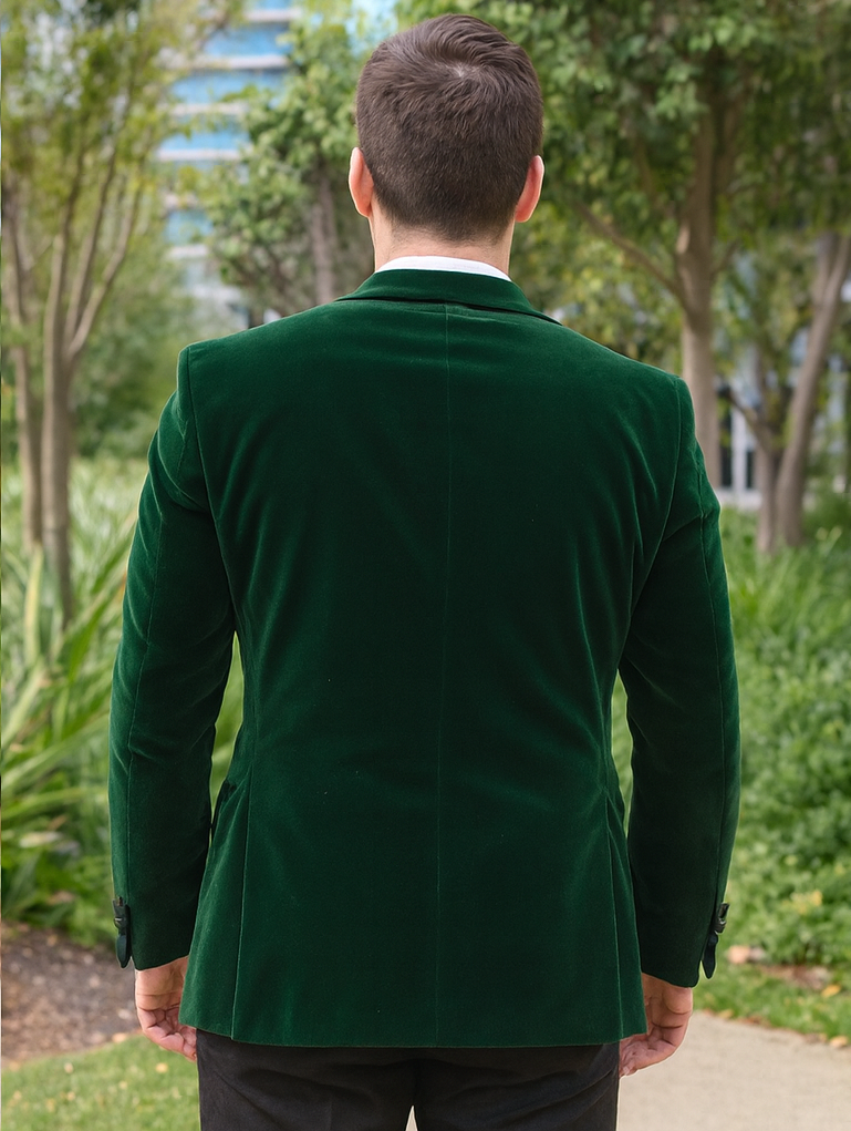 Mens Velvet Blazer - Velvet Jacket Big and Tall Mens Tuxedos Velvet Jacket - Big and Tall Dinner Jacket Bowtie Included - For Big Guys