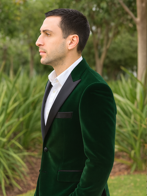 Mens Velvet Blazer - Velvet Jacket Big and Tall Mens Tuxedos Velvet Jacket - Big and Tall Dinner Jacket Bowtie IncludedÂ -Â ForÂ BigÂ Guys