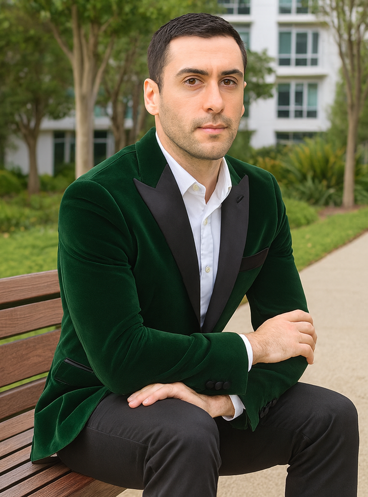 Mens Velvet Blazer - Velvet Jacket Big and Tall Mens Tuxedos Velvet Jacket - Big and Tall Dinner Jacket Bowtie Included - For Big Guys