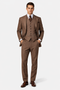 Mens Vested Great Gatsby Tweed Herringbone Tobey Maguire Suit in Light Brown