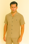 Mens Walking Suit in Color safari  leisure suit causal Matching Shirt and Pants $99
