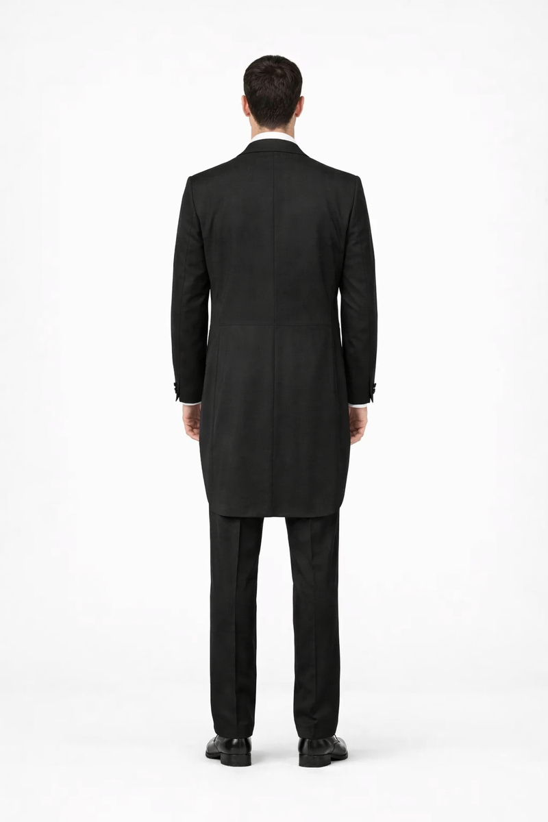 Mens Classic Western Cowboy Tail Tuxedo in Black