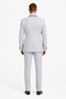 Men's White and Navy Pinstripe Suit with Contrast Trim â€“ 3-Piece Seersucker Style Set for Weddings and Summer Events