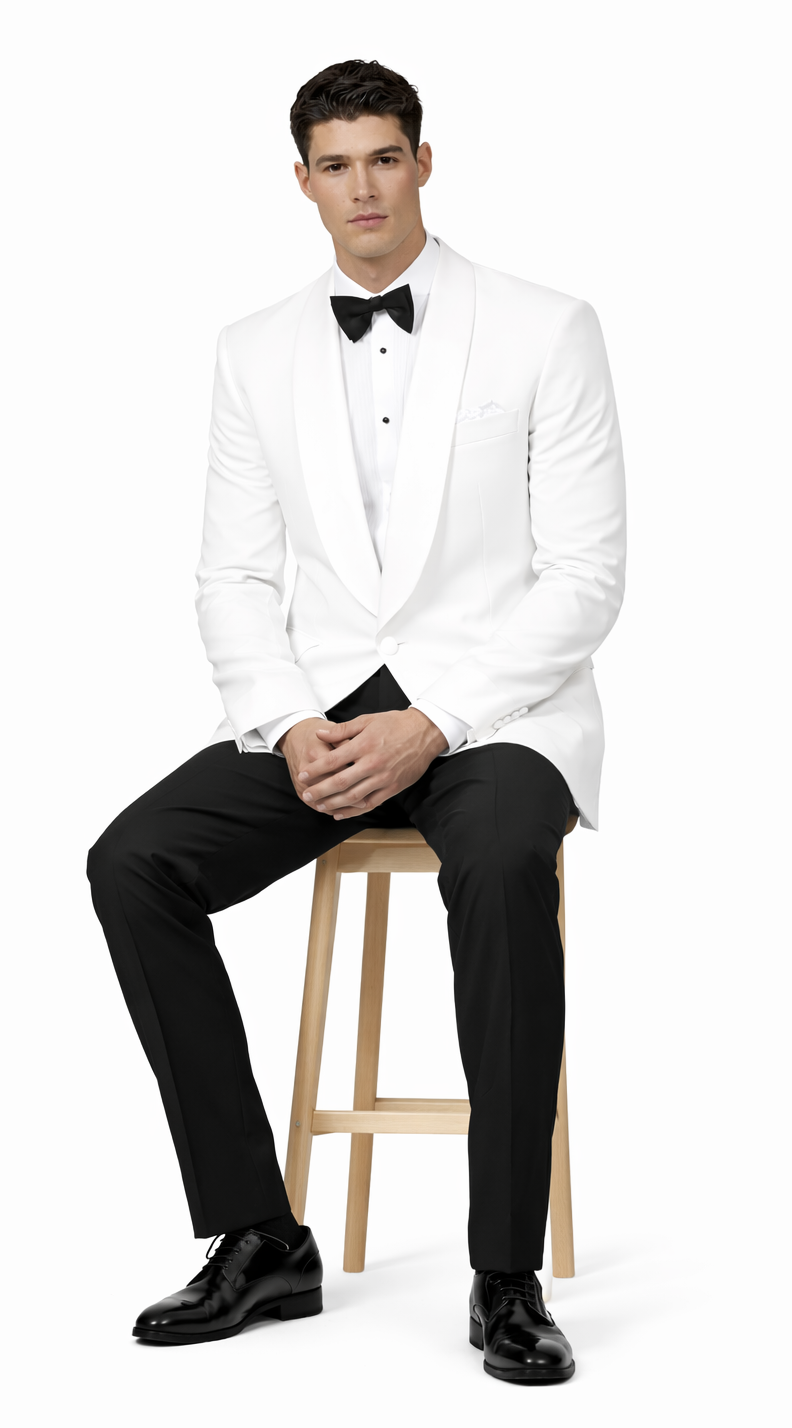Mens White Dinner Jacket
