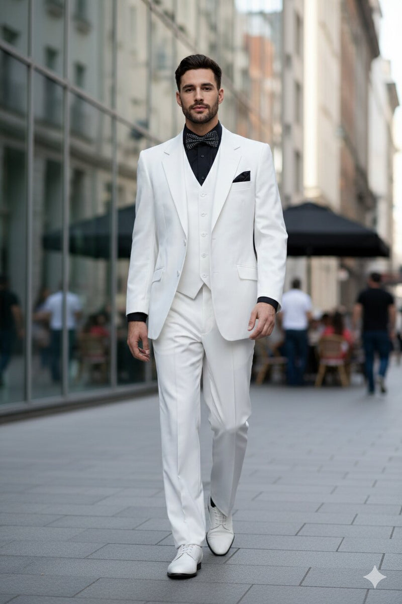 Mens John Travolta Saturday Night Fever Disco Suit in White