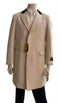 Mens Peacoat For Winter and Fall - Wool Fabric - Off White Coat