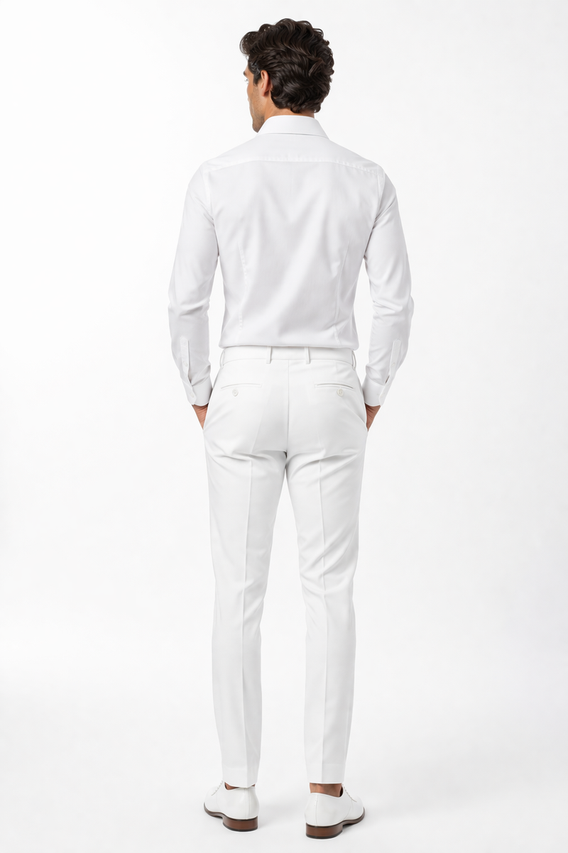 Mens Wrinkle Free French Cuff Dress Shirt Spread Collar Mens Dress Shirt