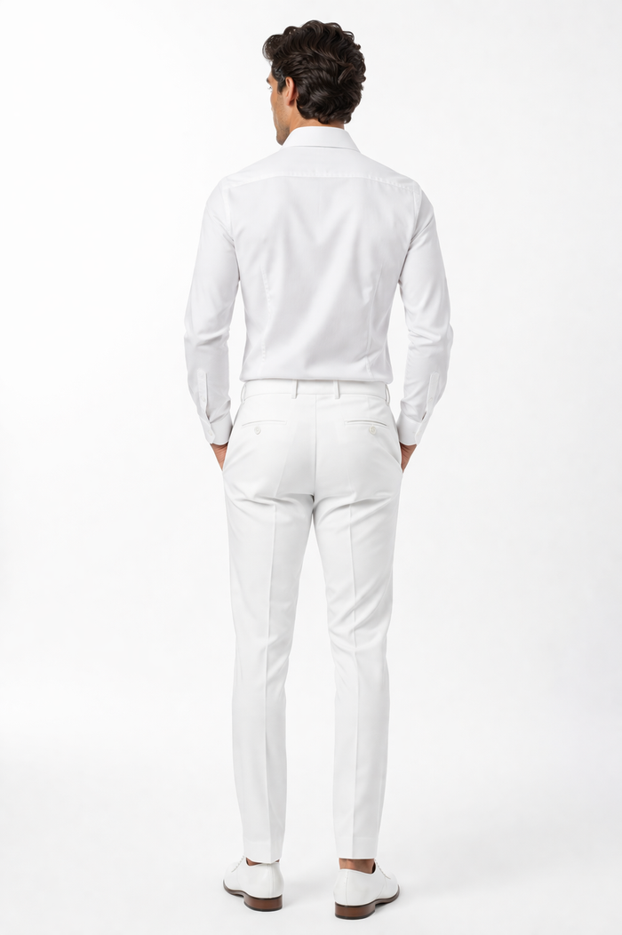 Mens Wrinkle Free French Cuff Dress Shirt Spread Collar Mens Dress Shirt