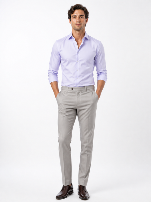 Mens Wrinkle Free French Cuff Dress Shirt Spread Collar Mens Dress Shirt