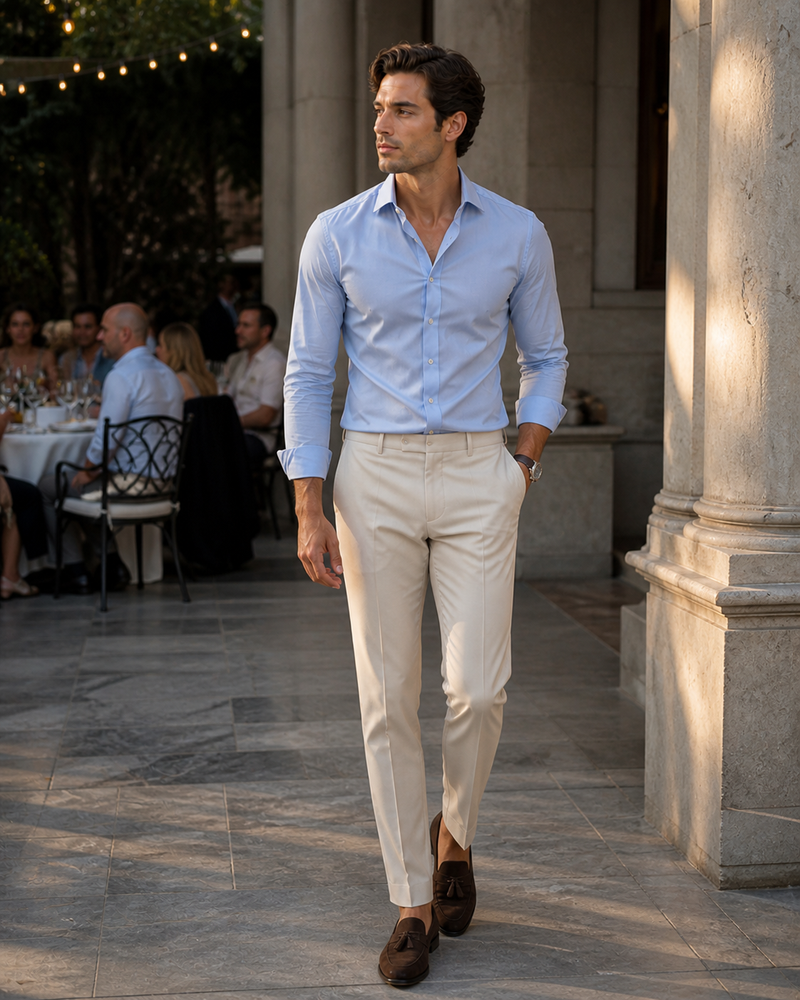 Mens Wrinkle Free French Cuff Dress Shirt Spread Collar Mens Dress Shirt