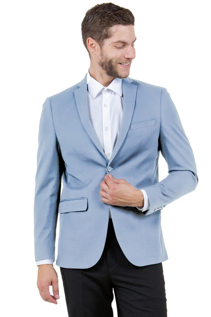 Mens Zegarie Brand Men's Basic Business Sport Coat Blazer in Blue