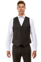 Mens Zegarie Brand Men's Designer Wool Suit Separate Vest in Charcoal Grey