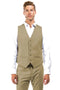 Mens Zegarie Brand Men's Designer Wool Suit Separate Vest in Tan