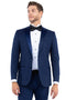 Mens Zegarie Brand Men's Modern Fit Two Button Notch Lapel Tuxedo Separates Jacket in Navy with Navy Lapel