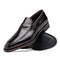 Zelli Meo Hand-Burnished Calfskin Loafers with Embossed Vamp in Black