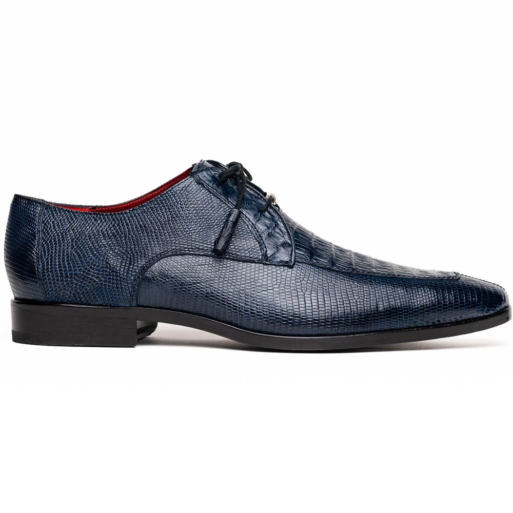 Genuine Caiman & Lizard Navy Shoe