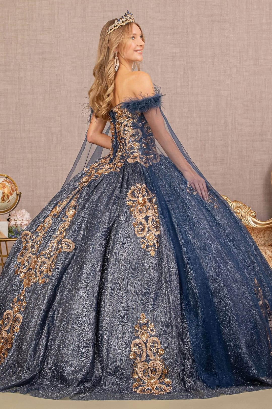 Metallic Ball Gown by Elizabeth KGL3107