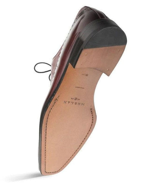 Mezlan Postdam Burgundy Leather Split Toe Oxford – Handcrafted Dress Shoe for Men