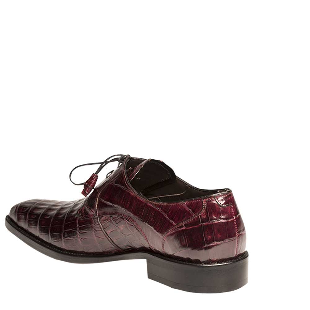 Men’s Mezlan Anderson Caiman Crocodile Dress Shoe – Burgundy