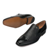 Mezlan Milani Men’s Cap Toe Loafer – Black Calfskin and Deerskin Leather Slip-On Dress Shoe, Handmade in Spain