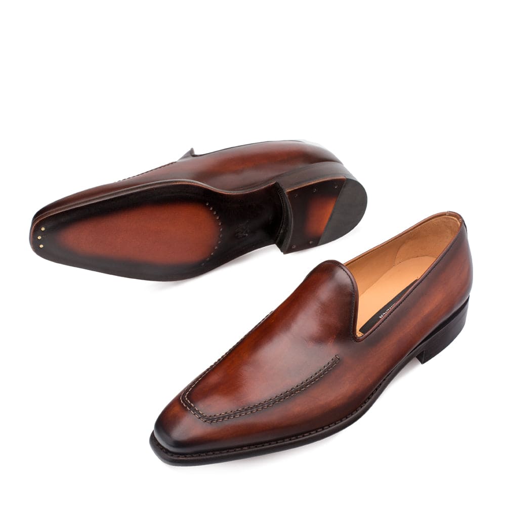 Mezlan Curtana Men’s Cognac Calfskin Slip-On Dress Loafer