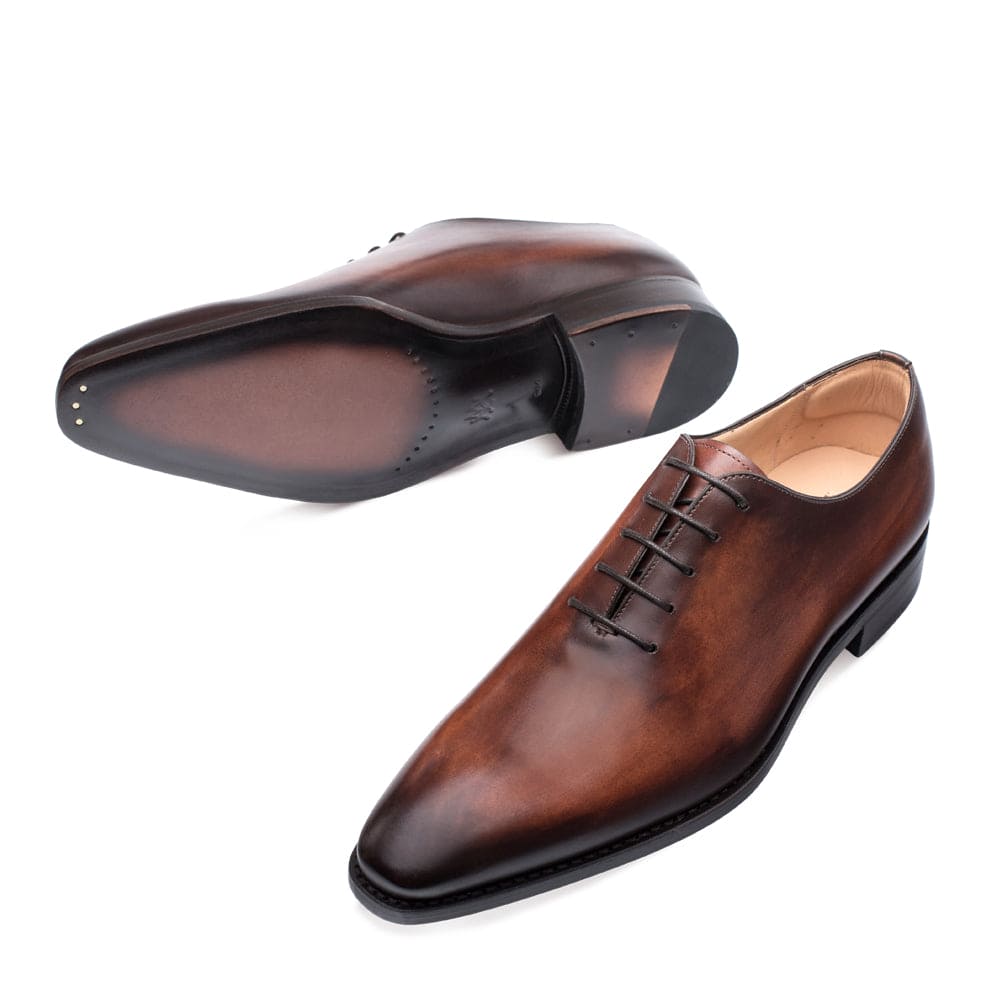 Mezlan Pamplona Men’s Oxford – black Calfskin Leather Plain Toe Dress Shoe, Handmade in Spain