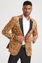 Mens Stacy Adams Suit - Stacy Adams Suit Men's Gold Paisley Velvet Tuxedo Jacket for Prom & Wedding