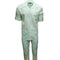 Mens Mint Linen Shirt and Pants Casual Outfit Set