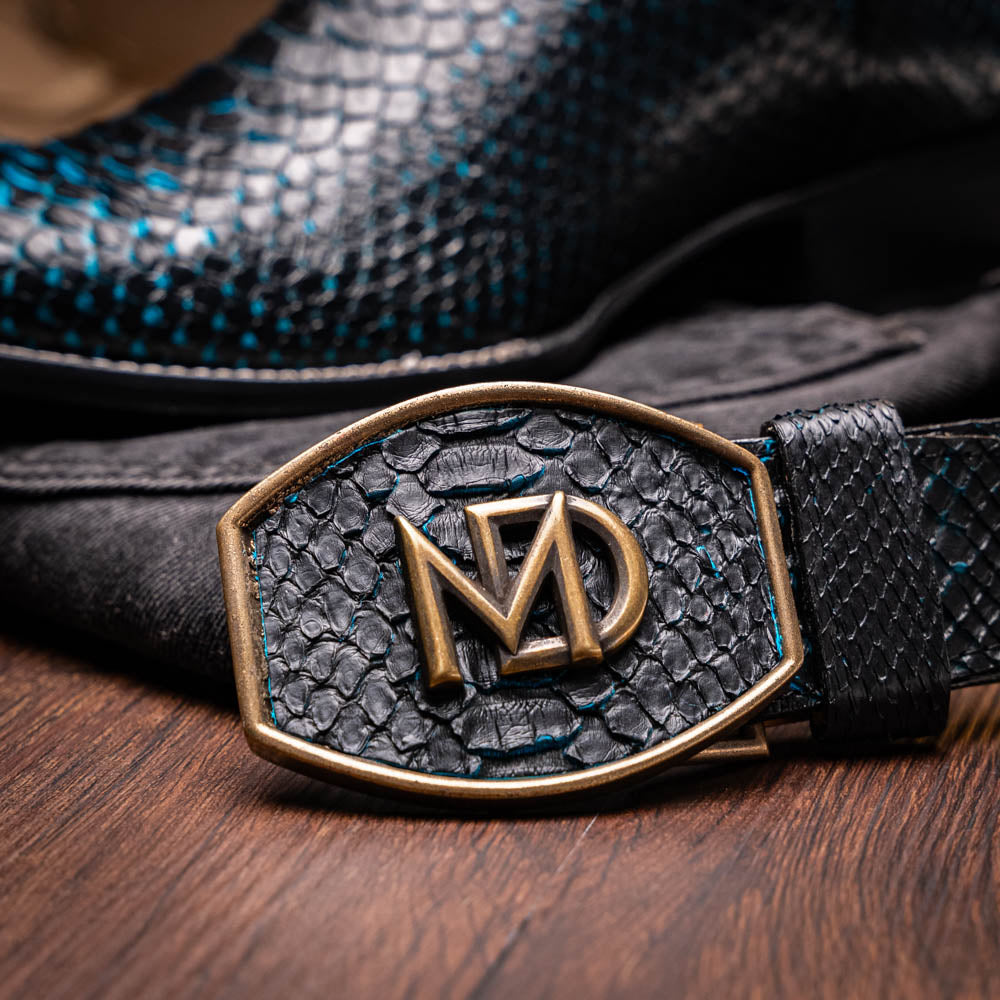 Marco Di Milano Missouri Black & Blue Leather Dress Shoe