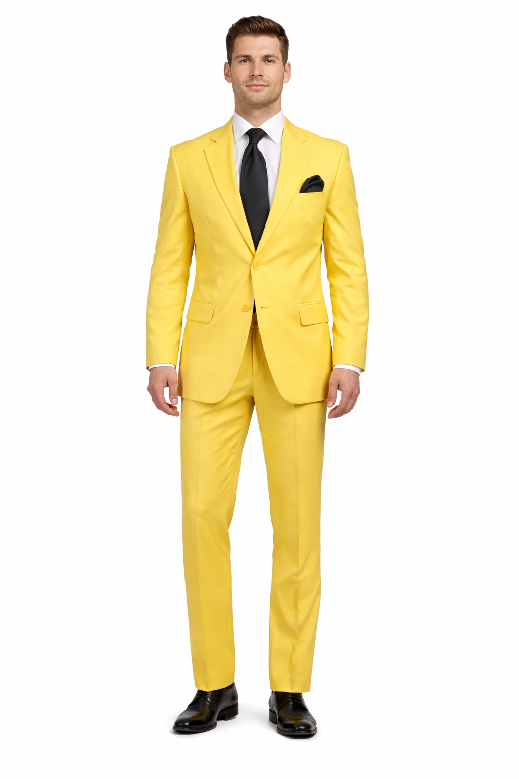 Mix and Match Suits Men's Two Button Yellow Suit Separate Any Size Jacket & Pants