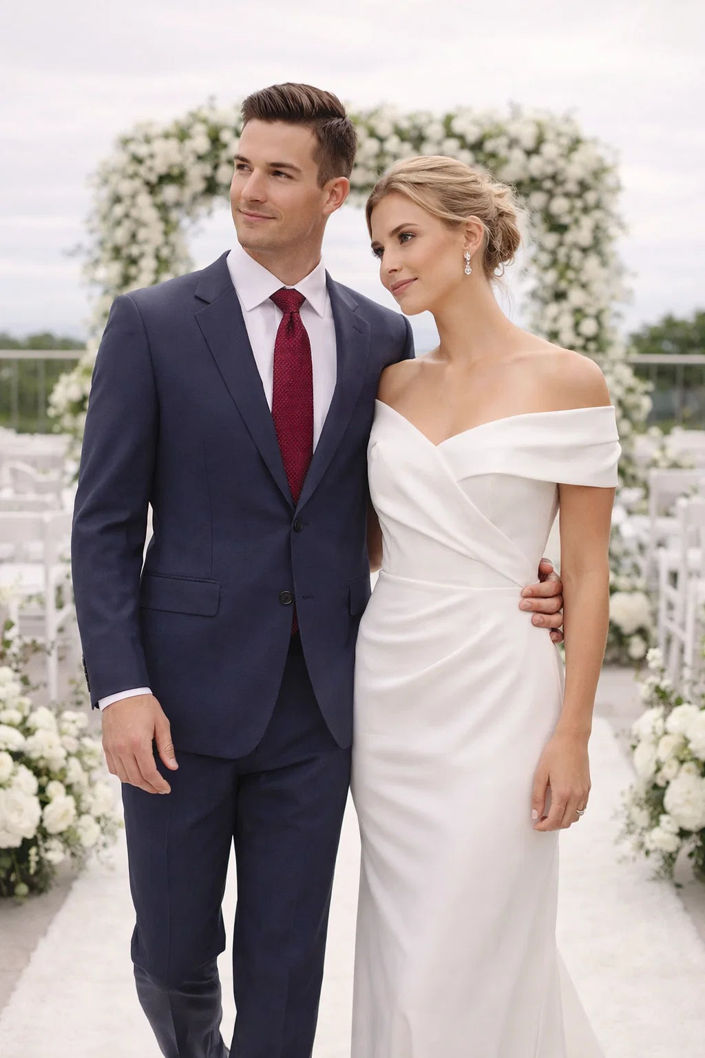 Mix And Match Suits Men's Heather Blue Two Button Portly Fully Lined Suit Executive Fit Suit - Mens Portly Suit