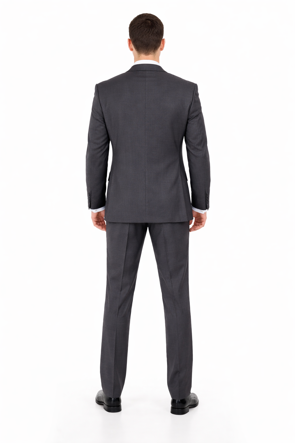 Mix And Match Suits Men's Two Button Fully Lined Portly Fit Gray Plaid With Blue Overcheck Suit Executive Fit Suit - Mens Portly Suit