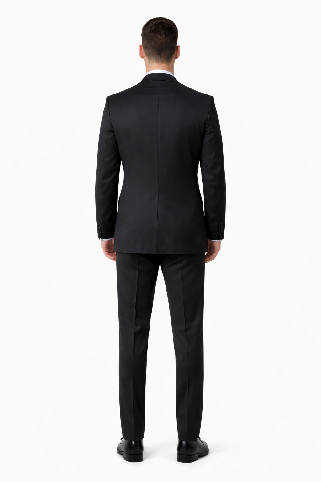 Mix And Match Suits Men's Two Button Portly Fit Black Tonal Suit Executive Fit Suit - Mens Portly Suit