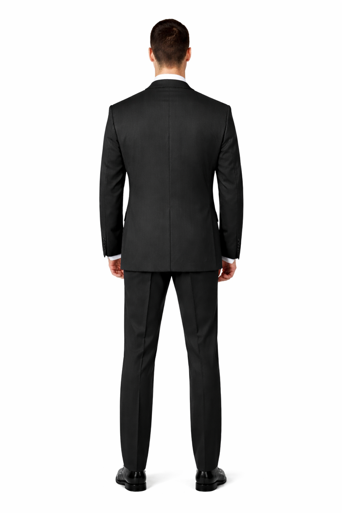 Mix and Match Suits Solid Black Quality Suit Separates, Total Comfort Any Size Jacket&Any Size Pants