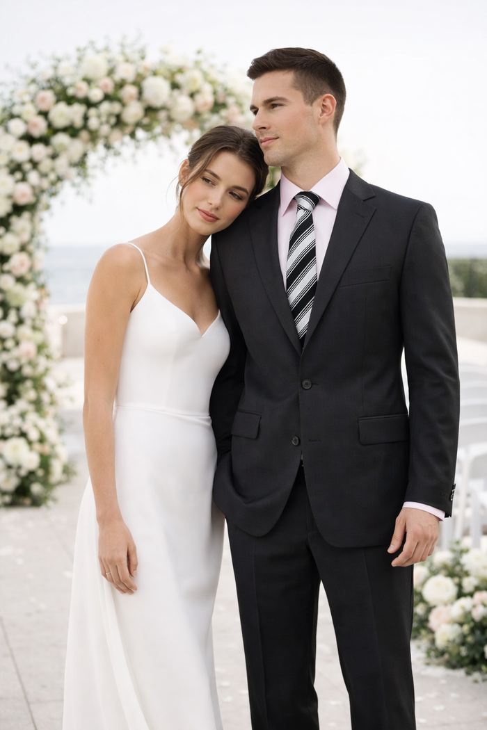 Mix and Match Suits Solid Black Quality Suit Separates, Total Comfort Any Size Jacket&Any Size Pants